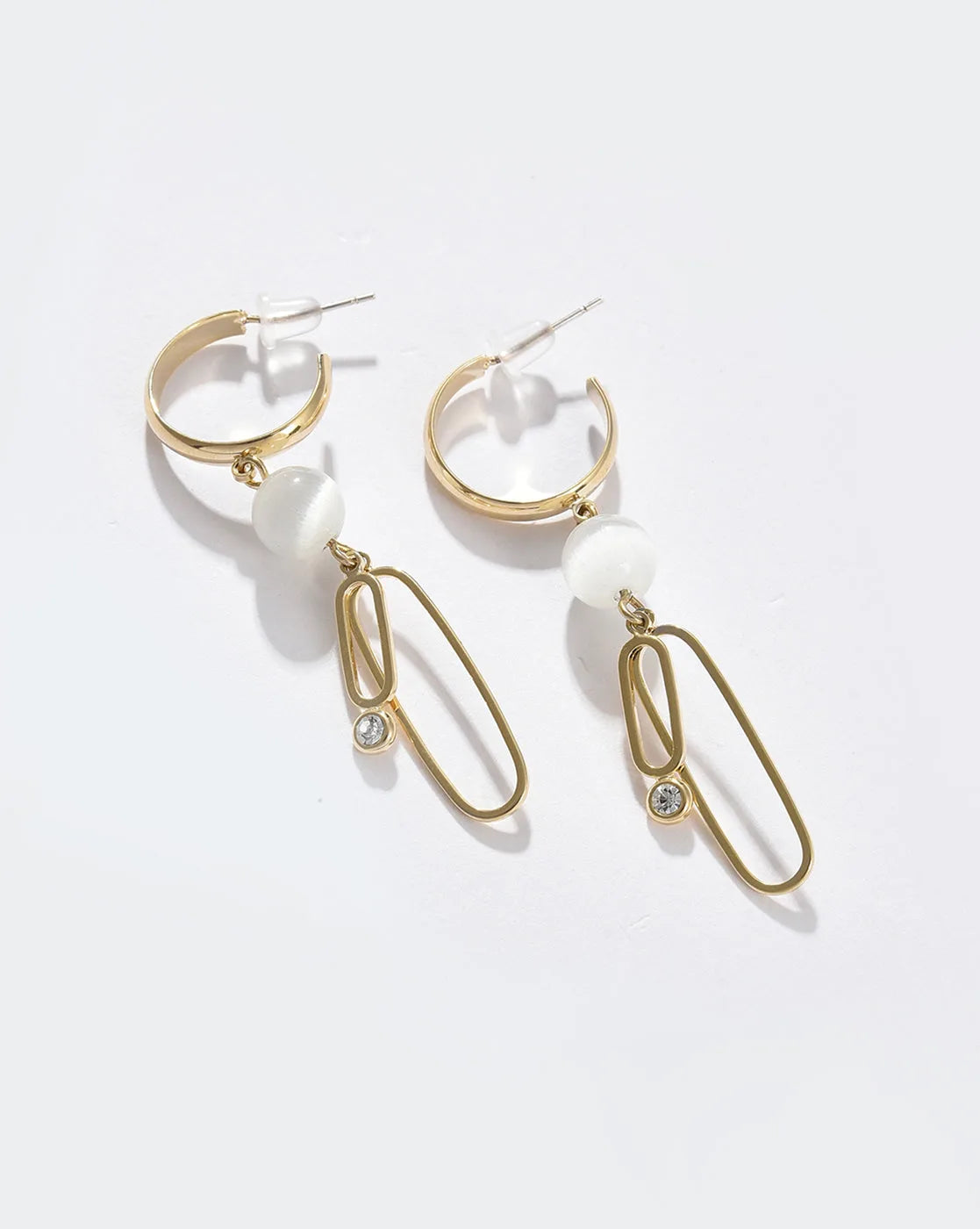 Gold Plated Beaded Hoop Earring