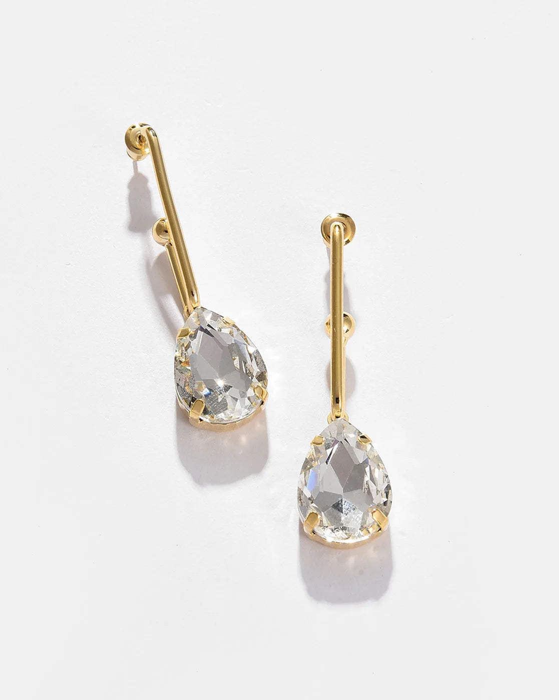 Gold Plated Designer Stone Drop Earring