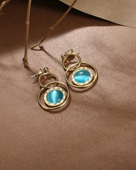 Gold Plated Designer Stone Drop Earring