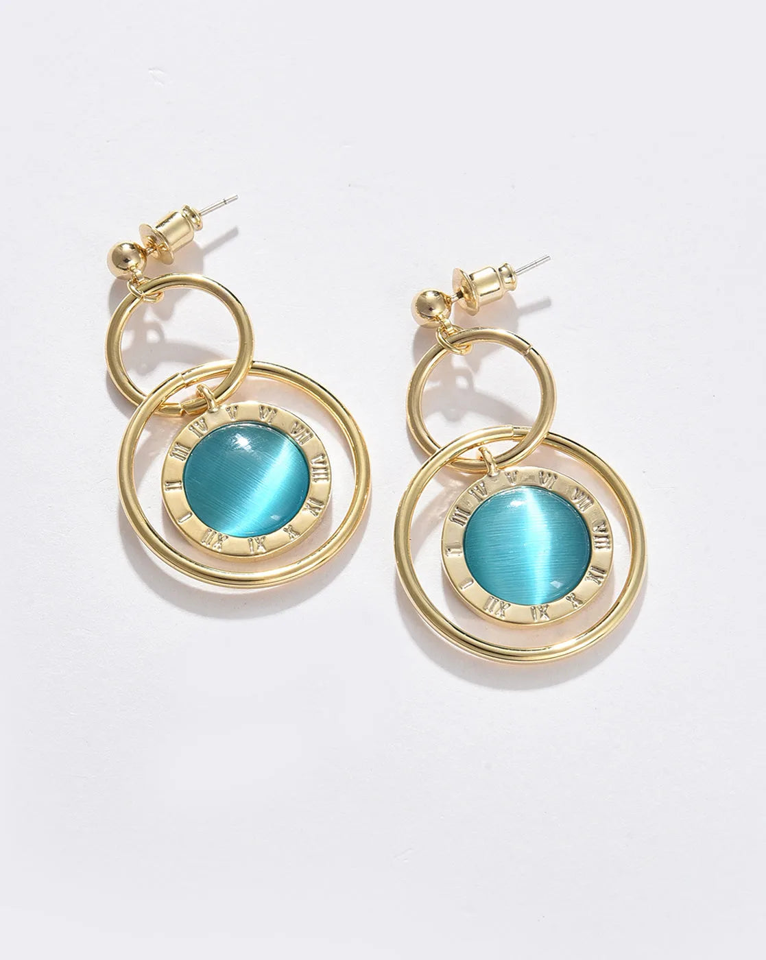 Gold Plated Designer Stone Drop Earring