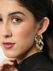 Gold Plated Designer Drop Earring