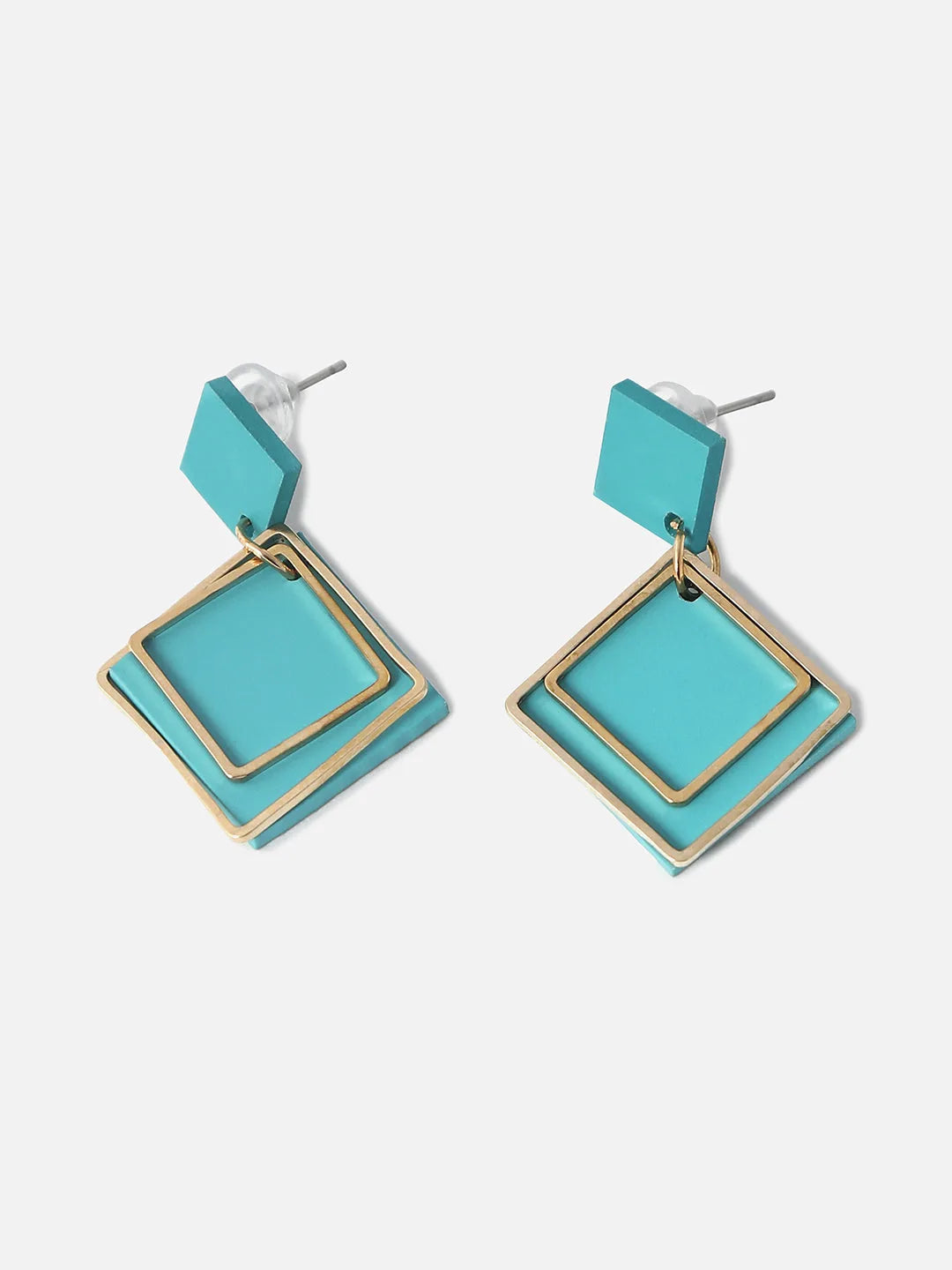 Gold Plated Designer Stone Drop Earring