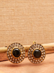 Gold Plated Designer Stone Stud