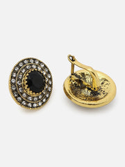 Gold Plated Designer Stone Stud