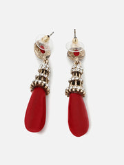 Gold Plated Designer Stone Drop Earring