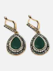 Gold Plated Designer Stone Drop Earring