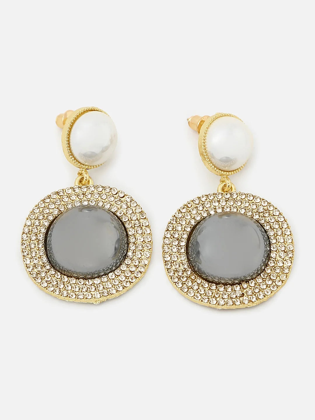 Gold Plated Pearls Drop Earring