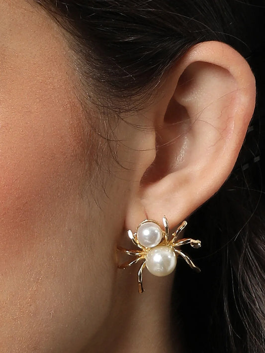 Gold Plated Pearls Stud