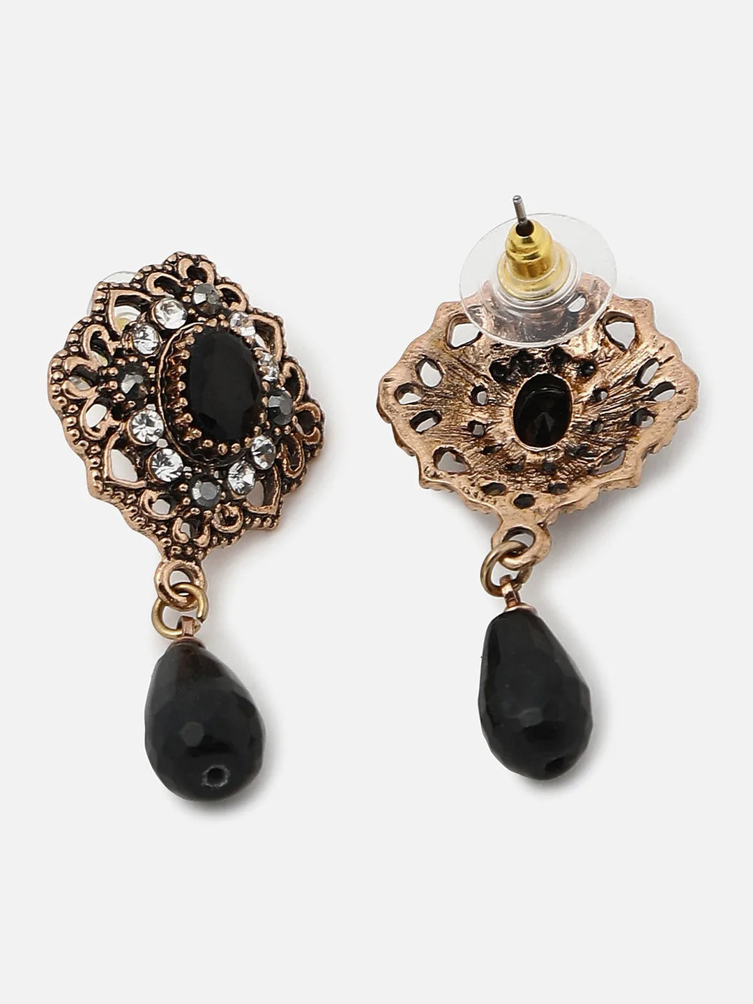 Gold Plated Designer Stone Drop Earring