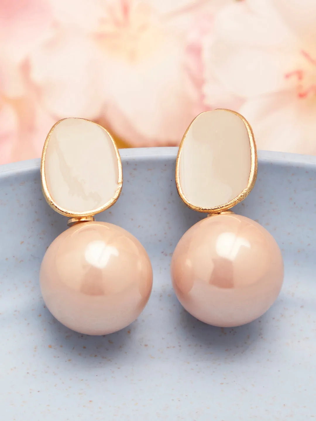 Gold Plated Pearls Drop Earring