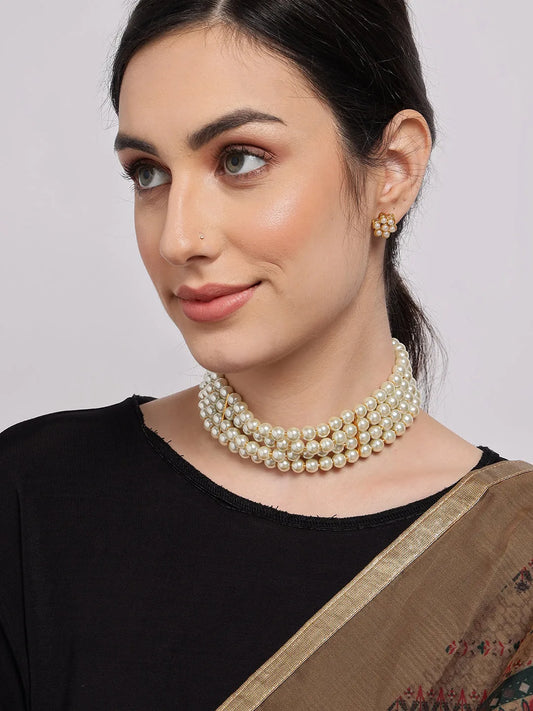 Gold-Plated Contemporary Jewellery Set