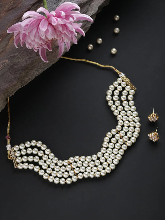 Gold-Plated Contemporary Jewellery Set