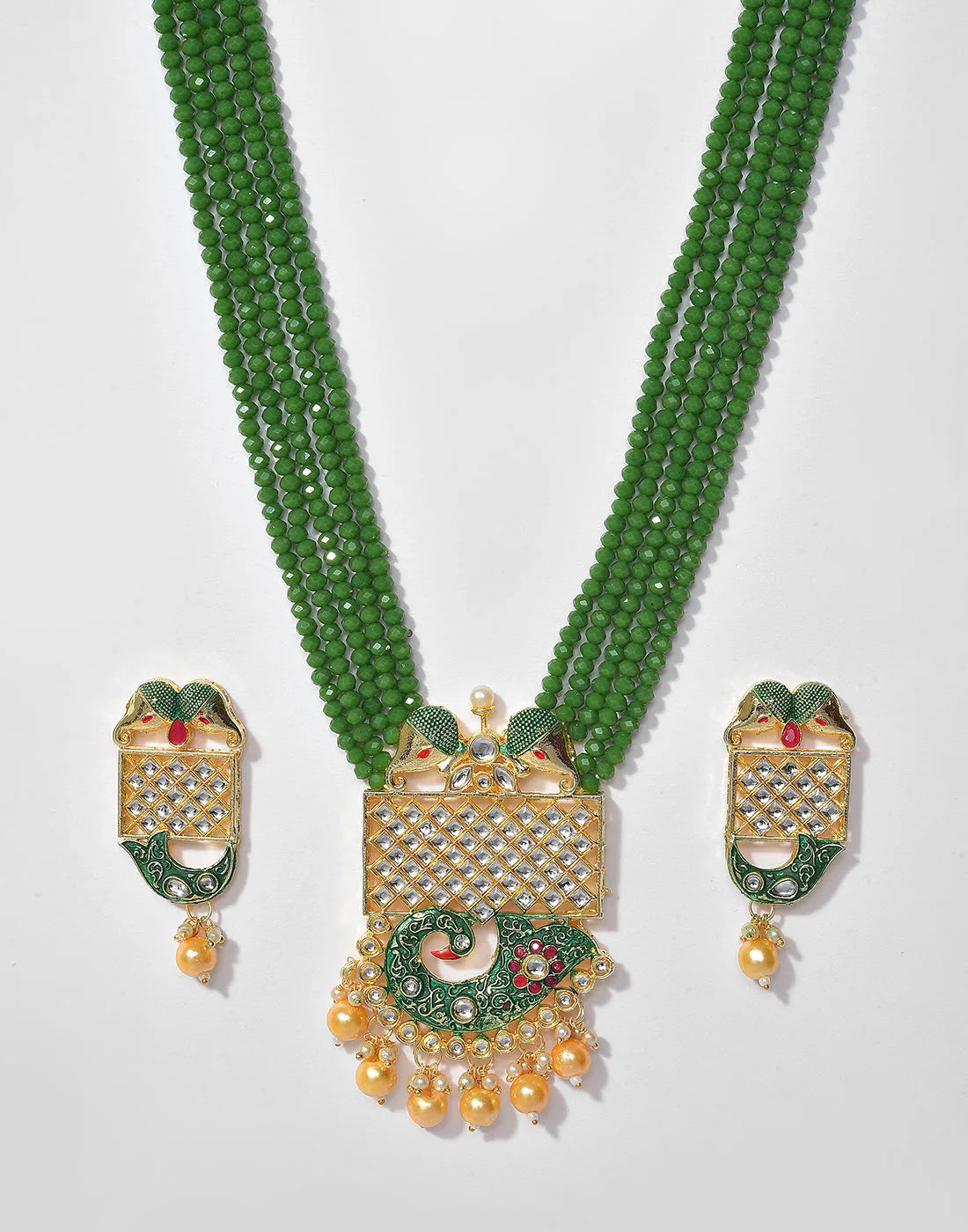 Kundan Meenakari Gold Plated Necklace Set