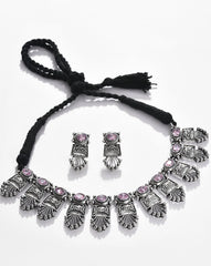 Silver Plated Designer Choker Necklace