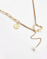 Gold Plated Love Shaped Necklace