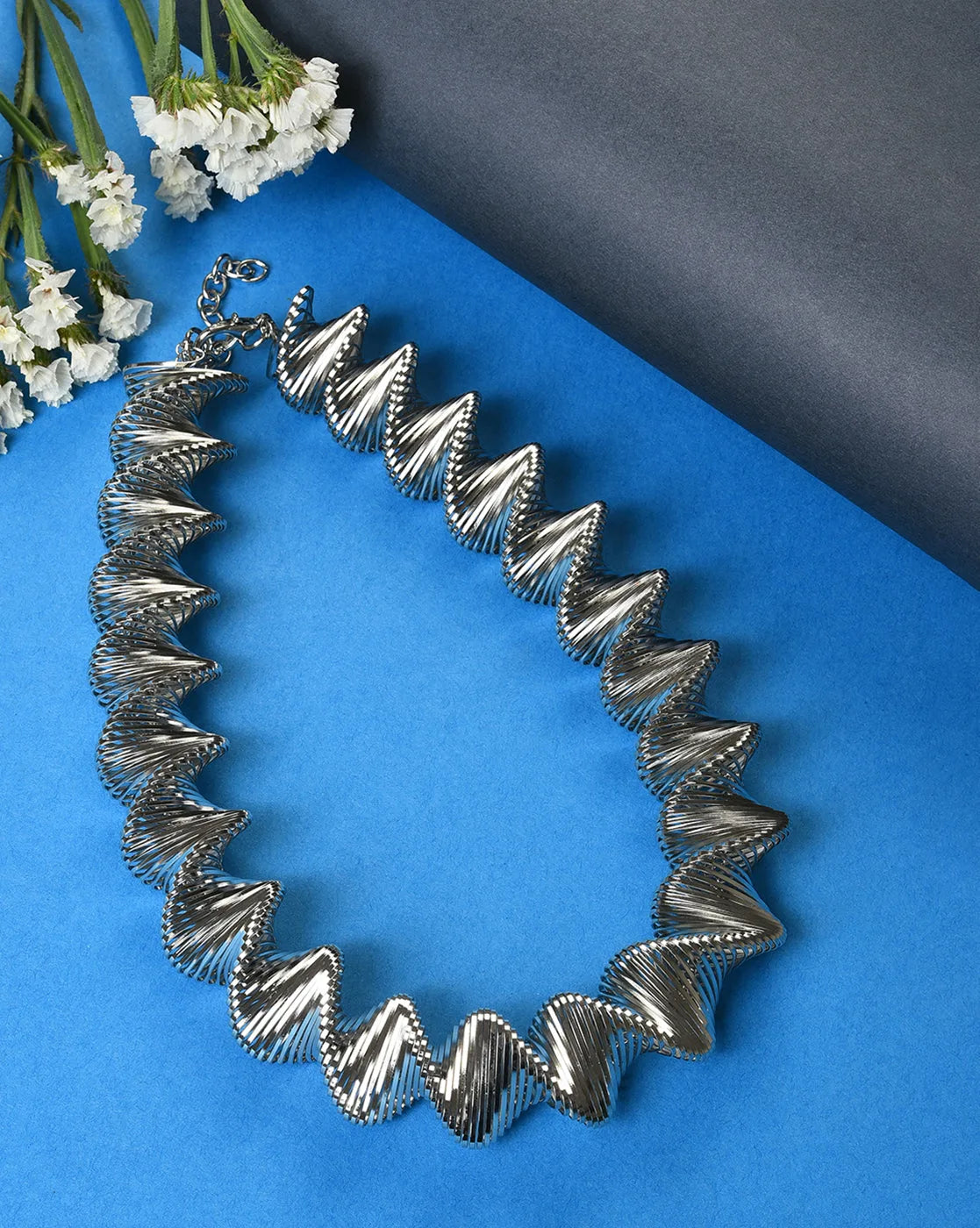 Silver Plated Designer Choker Necklace