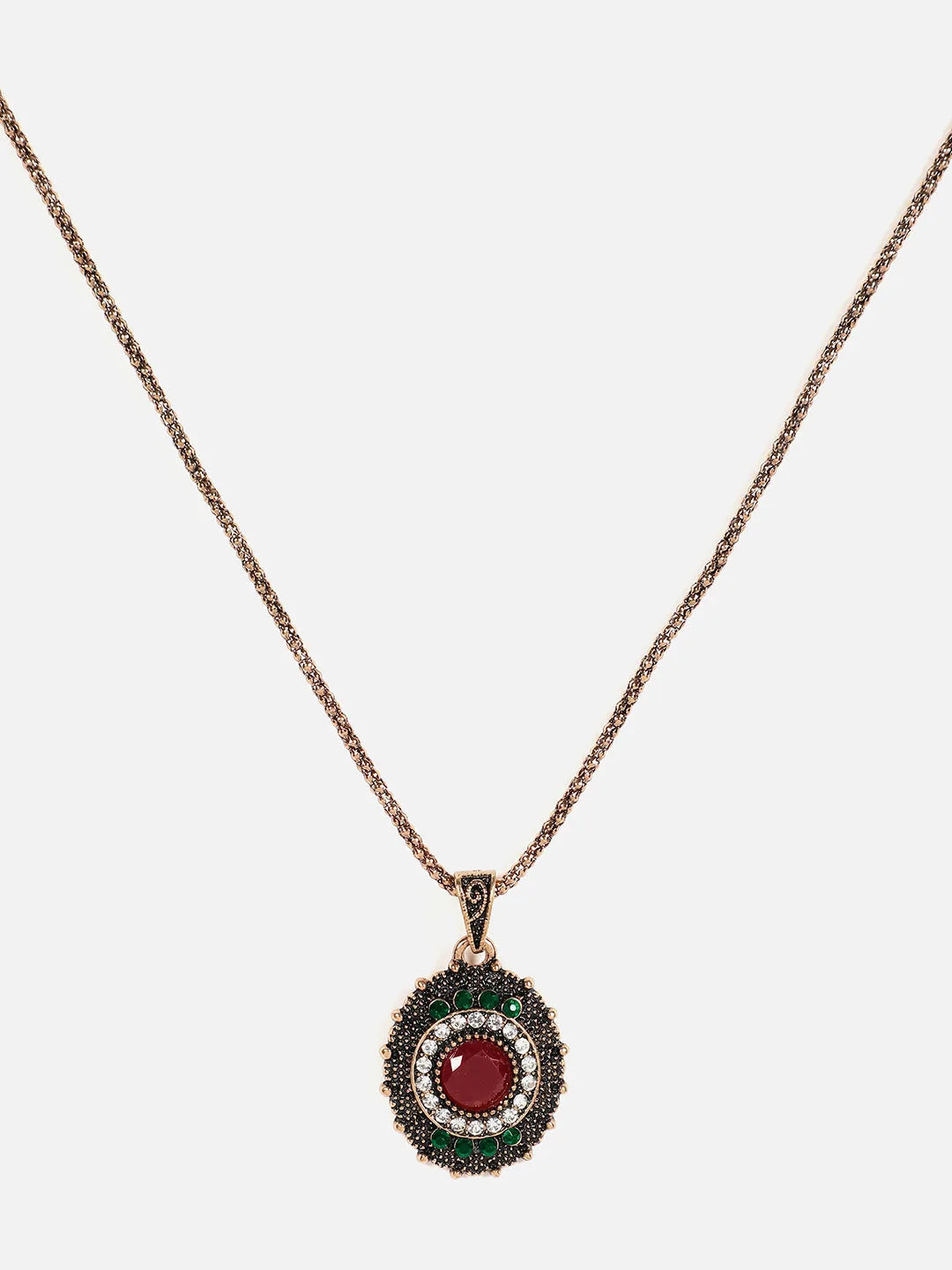 Gold Plated Designer Stone Necklace