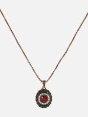 Gold Plated Designer Stone Necklace