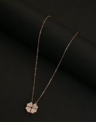 American Diamond Heart Shaped Pendant Chain