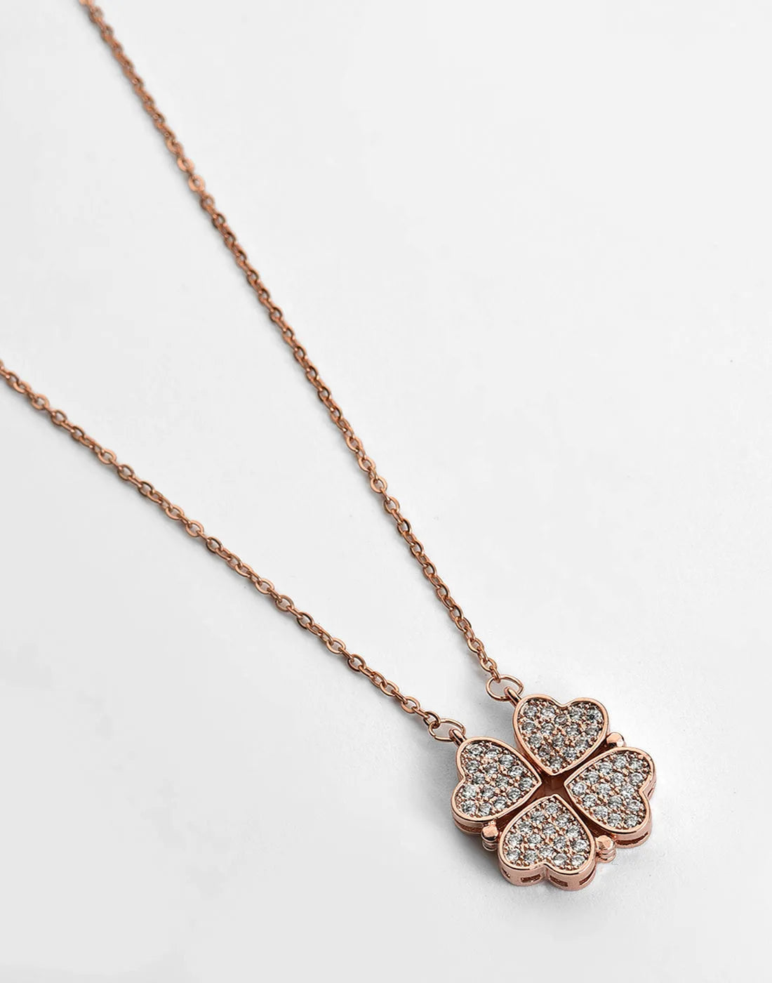 American Diamond Heart Shaped Pendant Chain