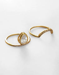 Gold Plated Stone Designer Ring