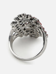 Silver Plated Designer Stone Ring