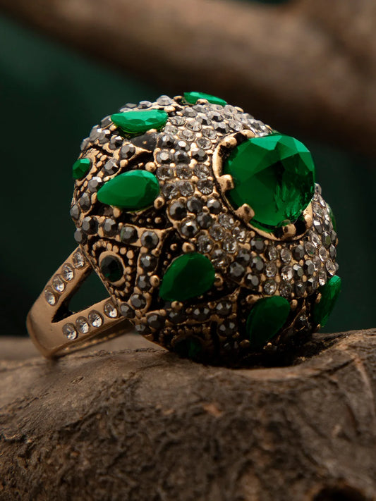 Gold Plated Designer Stone Ring