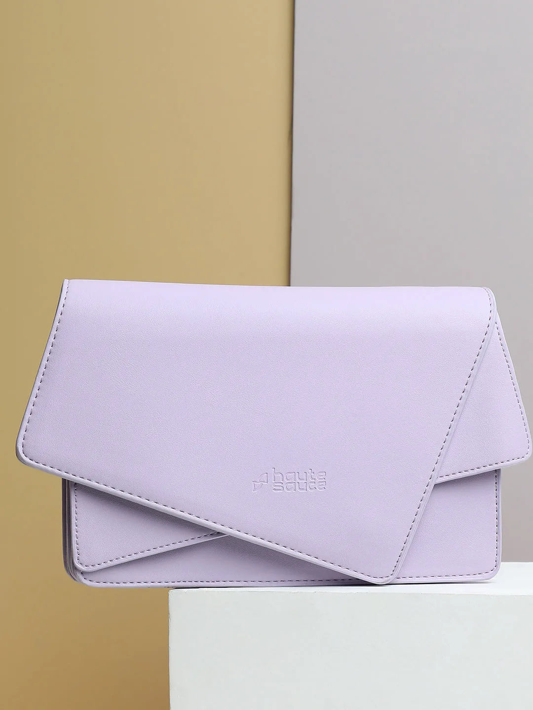 Solid Casual PU Leather Mini Clutch Bag with Magnet Lock For Women