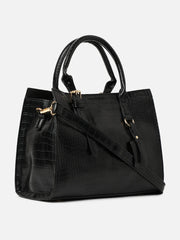 Solid Casual PU Leather Regular Hand Bag with Zip Lock For Women