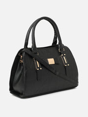 Haute Sauce - Solid Casual PU Leather Regular Hand Bag with Zip Lock