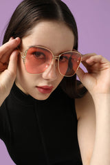 Polarized Alloy Full Rim Butterfly Sunglass For Women