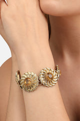 Gold Plated Designer Stone Party Bracelet