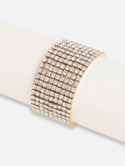 Gold Plated Designer Stone Party Bracelet