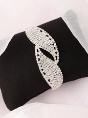 Silver Plated Designer Stone Party Bracelet