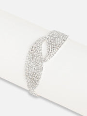 Silver Plated Designer Stone Party Bracelet