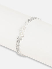 Silver Plated Designer Stone Party Bracelet