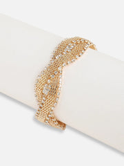 SOHI - Gold Plated Designer Stone Party Bracelet