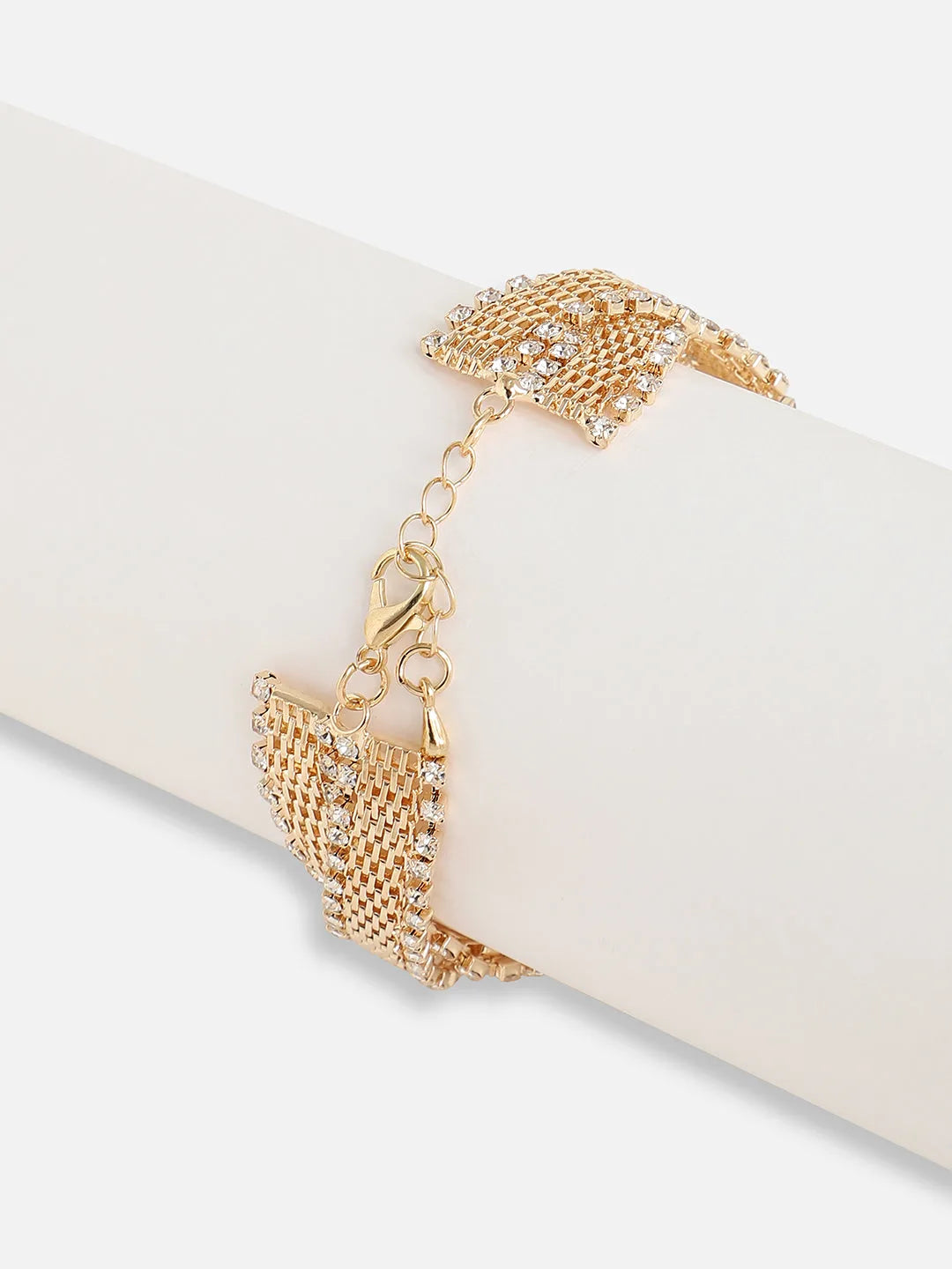 Gold Plated Designer Stone Party Bracelet