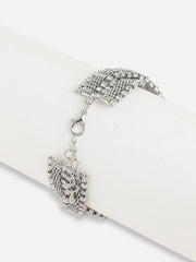 Silver Plated Designer Stone Party Bracelet