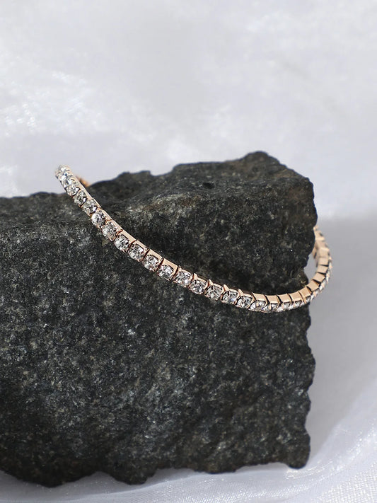 Gold Plated American Diamond Party Bracelet