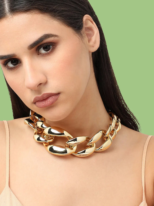 Gold Plated Designer Party Necklace