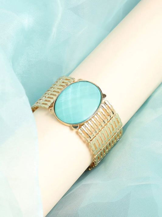 Gold Plated Designer Stone Party Bracelet