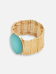 Gold Plated Designer Stone Party Bracelet