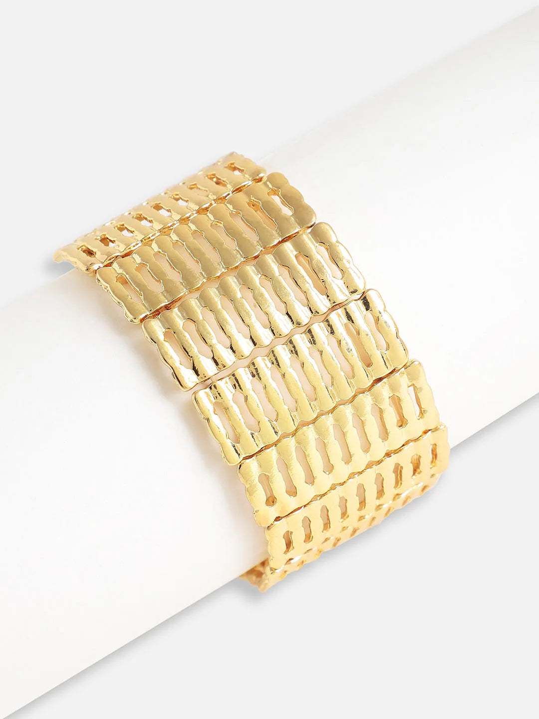 Gold Plated Designer Stone Party Bracelet