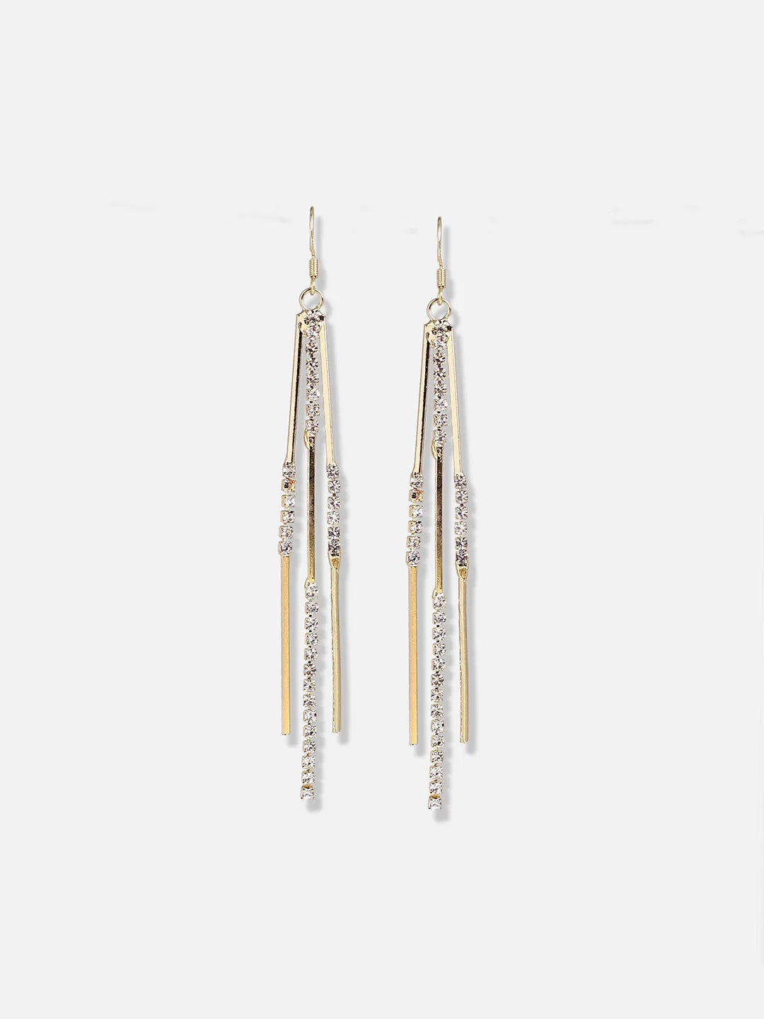 Gold Plated Designer Stone Casual Drop Earring