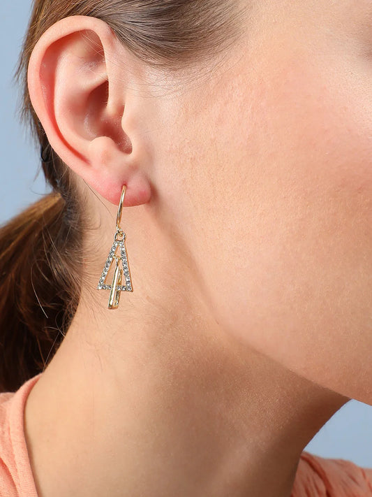 Gold Plated Designer Casual Drop Earring