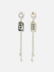 Silver Plated Designer Stone Party Drop Earring