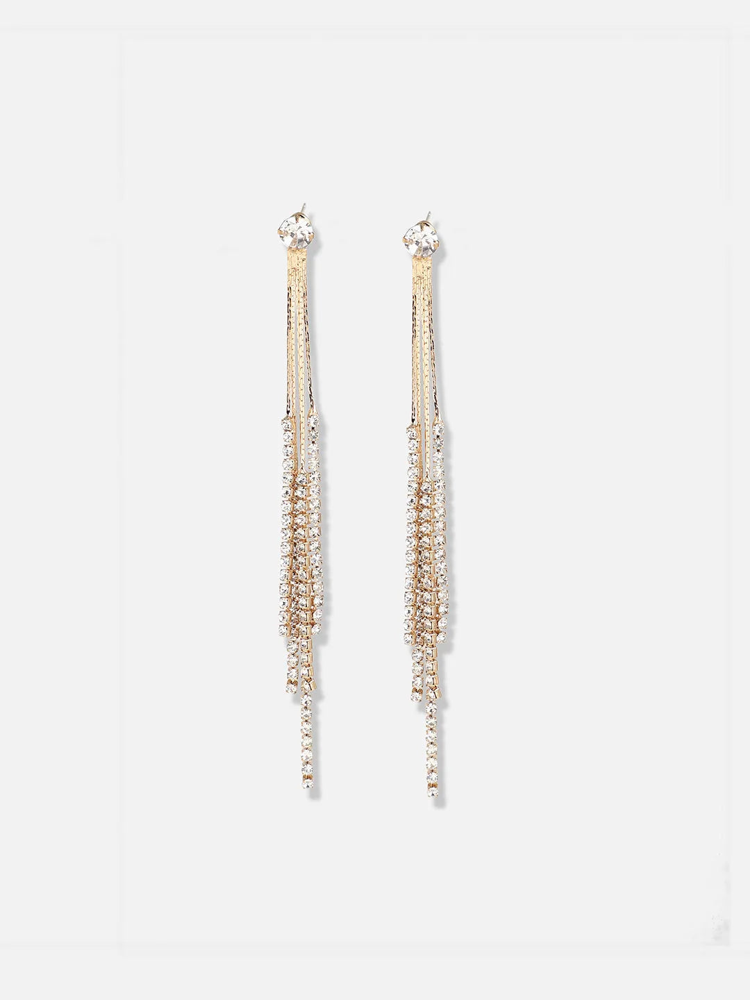 Silver Plated Designer Stone Party Drop Earring