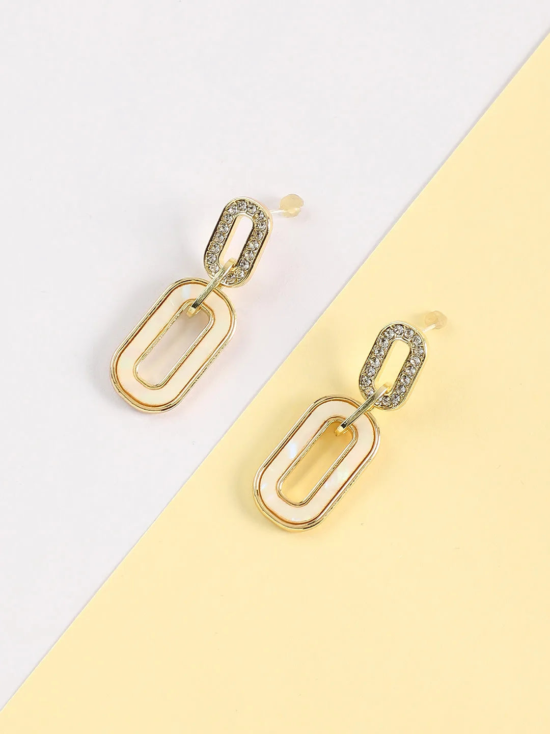 Gold Plated Designer Stone Casual Drop Earring