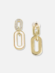 Gold Plated Designer Stone Casual Drop Earring